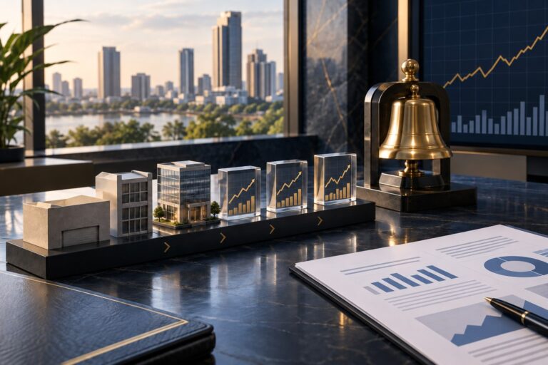 Private company transitioning into publicly traded shares through an IPO