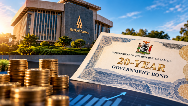 Bank of Zambia 20-year government bond introduced in Zambia